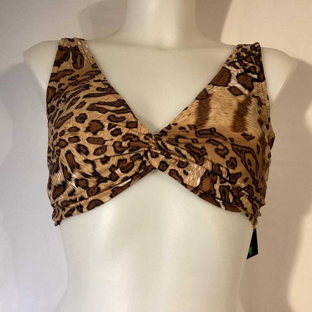 1131c NWT  Bikini  Bay  M/M  57DD  BGLP  Brown  Animals  Underwire Top Size 32DD